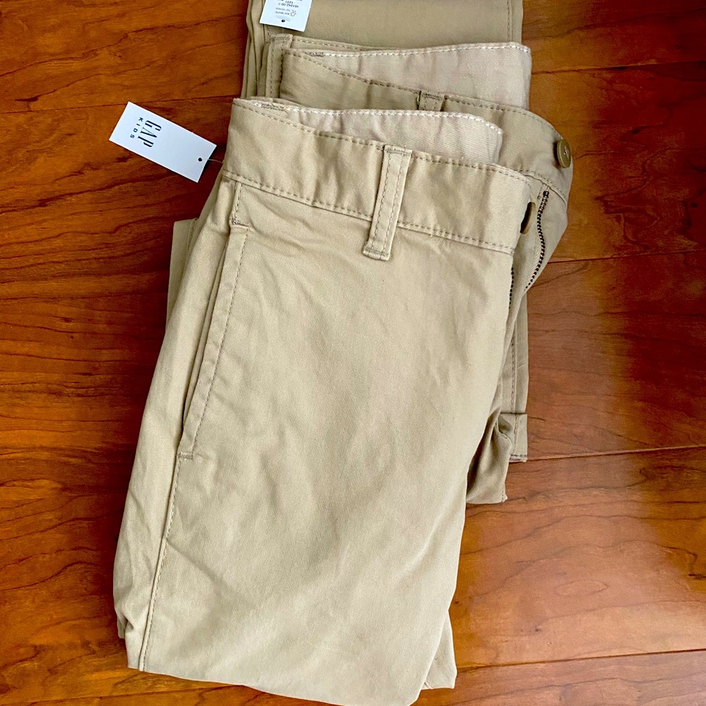 Boys khaki chino pants size 12 Slim